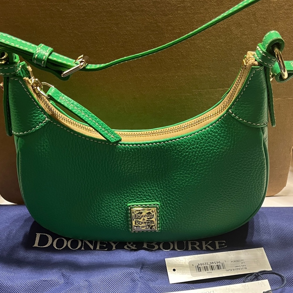 NWT Dooney & Bourke Green Shoulder Hobo Bag